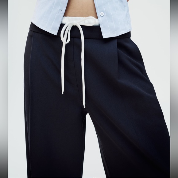 NWT Zara double waist wide leg pants - Picture 2 of 6